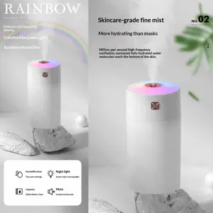 LED Humidifiers, 300ml Cool Mist Spray Portable Night Light Personal Humidifier for Desk