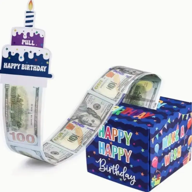 Birthday Money Box, 1 Set Birthday Cash Gift Box with Pull Out Birthday Card, Creative Birthday Gift for Friend & Family, Unique Birthday Gifts, Party Supplies, Birthday Party Favors, Gifts In Box