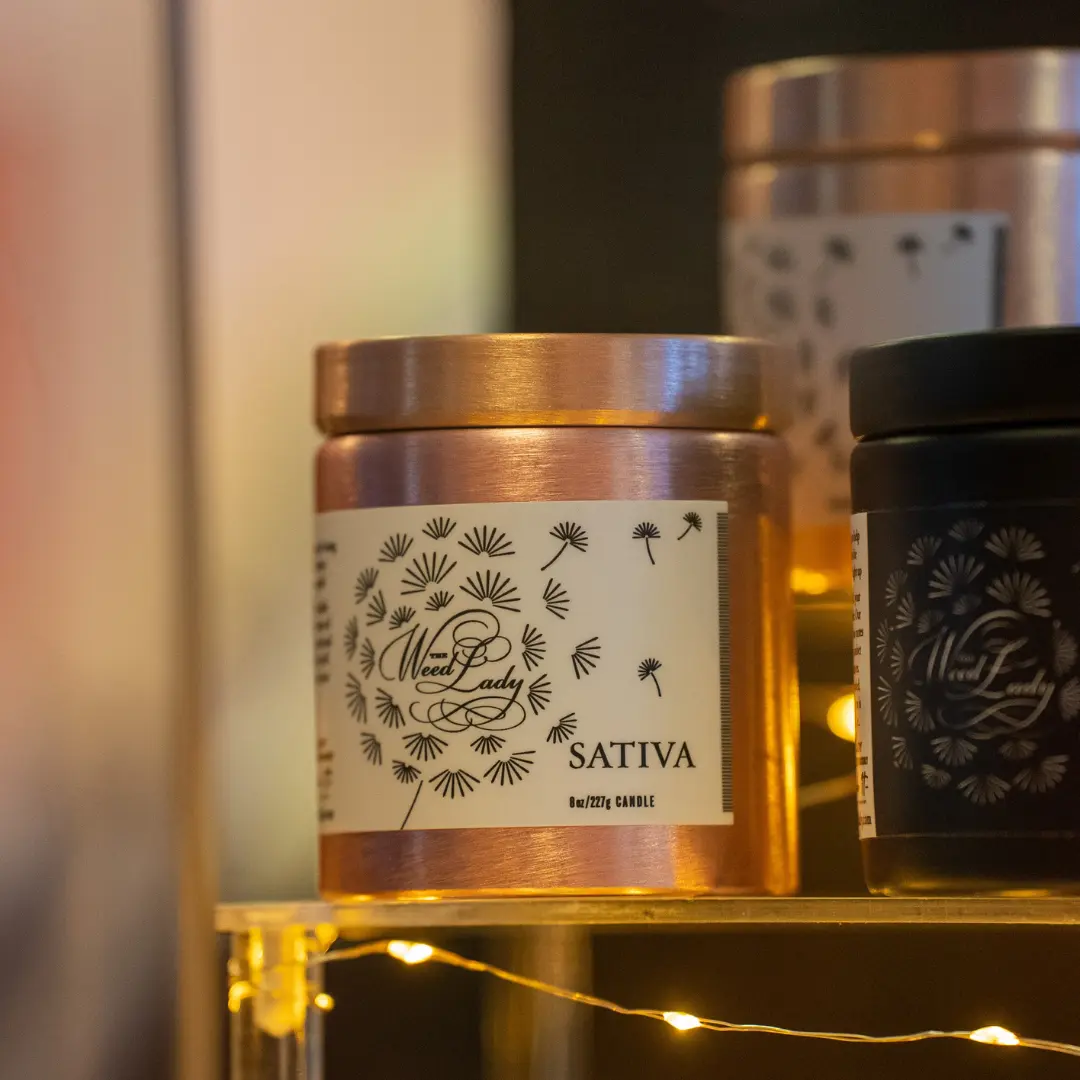 The weed Lady Candle