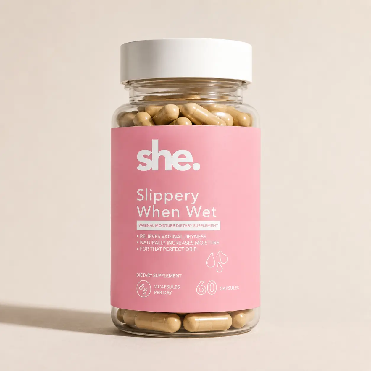 Slippery When Wet-Extra Moisture Support Capsules with Slippery Elm & Okra