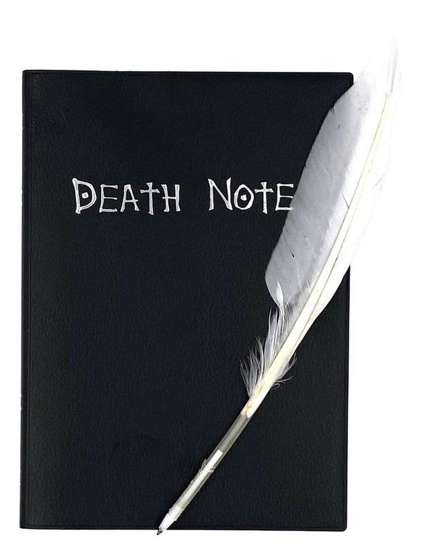 Death Note Cosplay Notebook with Feather Pen and Bookmark