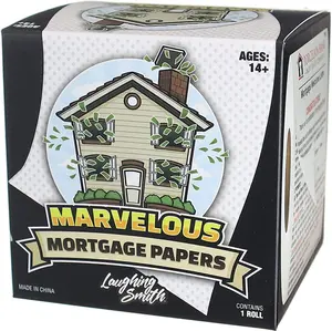 Mortgage Papers Funny Toilet Paper - Gag Gifts for New Home, Housewarming, Buying First House - Joke Novelty Toilet Roll - Prank Stuff for Adults - Laughing Smith