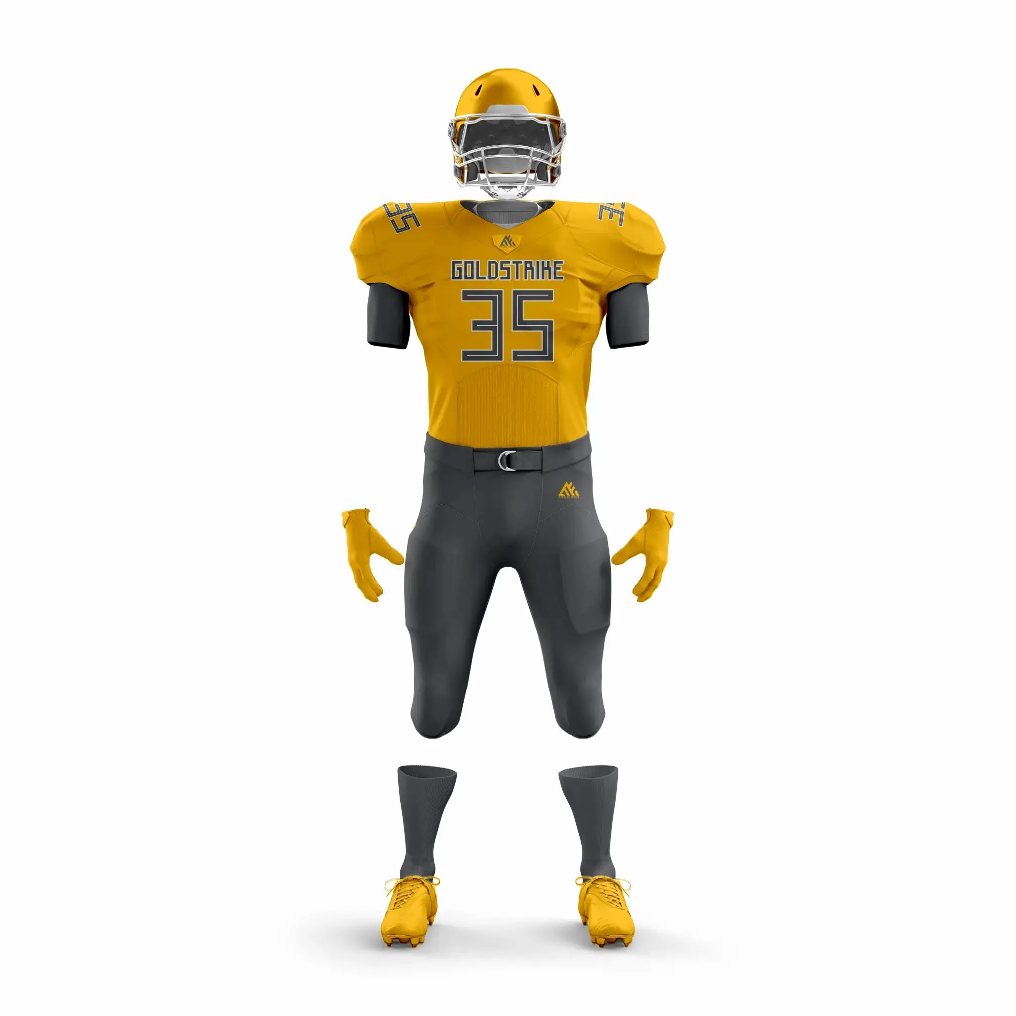 Gold Strike American Football Uniform