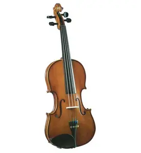 Saga SV-130 .5 Cremona Novice .5 Size Violin Outfit with Ebony Fingerboard - Opaque Warm Brown