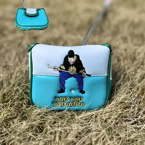 Golf Putter Head Cover, 1 Count Funny Golf Putter Head Cover with Soft Velvet Liner, High Quality PU Leather Golf Club Cover, Golf Accessories