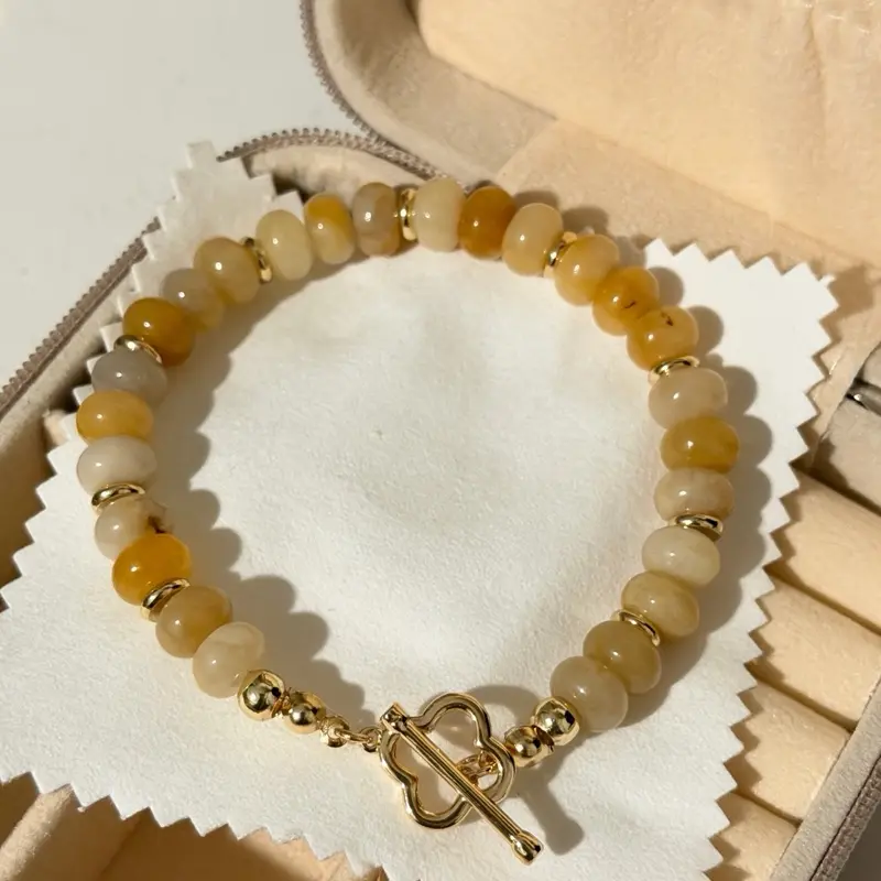 Elegant natural agate stone bracelet