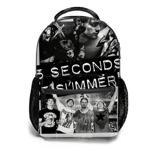 5-Seconds-of-Summer-Backpacks for Girls, Cute School Backpack for Girls Boys, Aesthetic Bookbag for Teens, Lightweight Classic Backpack for Travel, Work, Picnic A-3