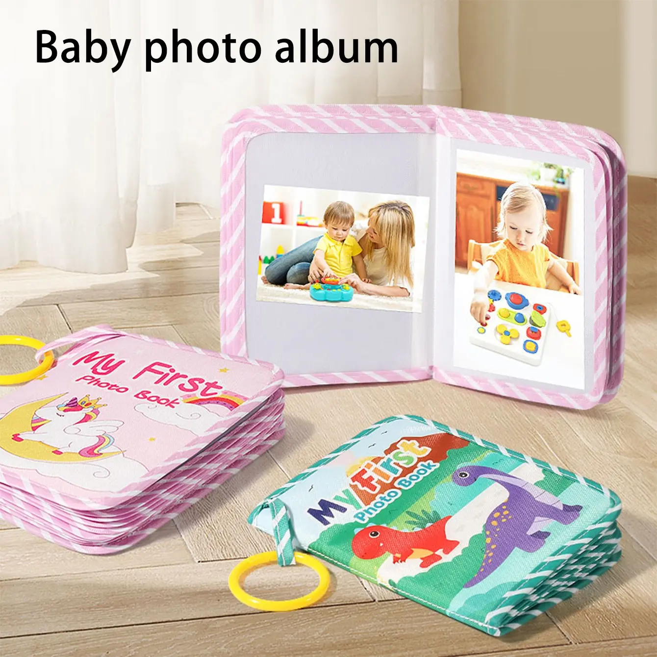 One baby toy cloth book album - baby newborn commemorative album - toy album - growth record - multiple sizes of photos - suitable for display Picture Album Photo Albums