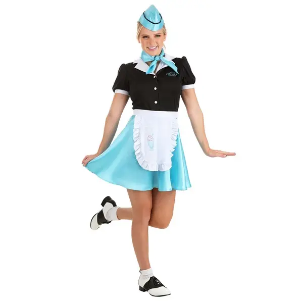Women's Car Hop Waitress Costume