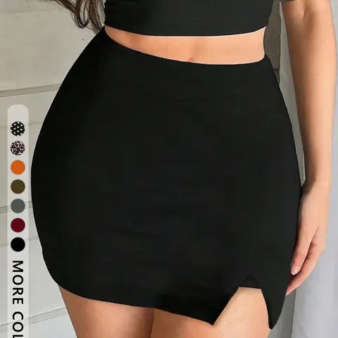 Women's Short Skirt Pants, Tight Bodycon Skirt, Slim Fit Polka Dot & Leopard Print, Basic Casual Fashion Womenswear for All Seasons, Perfect Gift Choice, Bottoms