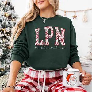LPN Nurse Sweatshirt / Short Sleeve T-SHIRT ,  Licensed Practical Nurse Floral LPN gift LPN Graduation Nurse Appreciation
