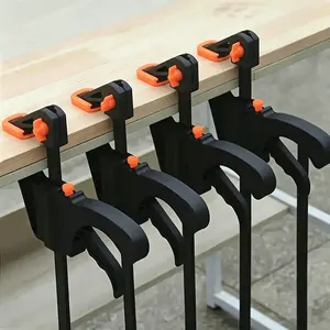 5-Piece F-Type Ratchet Clamp, Quick-Release Woodworking Pressure Pliers, DIY Renovation Manual Tool, Essential Hand Tools for Craftsmen