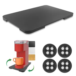 360° Rolling Tray Bamboo Appliance Slider, Appliance Sliders for Kitchen Appliances Sliding Tray for Coffee Maker Appliances Mat Easily from Under The Cabinet