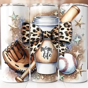 20oz mom life baseball tumbler