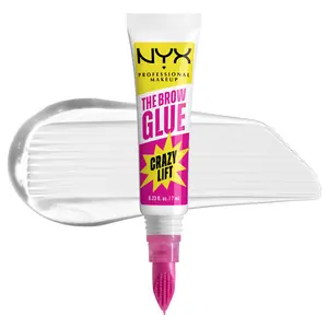 The Brow Glue Crazy Lift, Brow Lamination Gel with 16HR Strong Hold & Built-In Styling Comb, NYX Professional Makeup