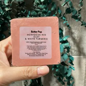 Red Clay & White Turmeric Brightening Soap Bar natural skincare