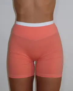 Layered Sculpt Short - Guava & White