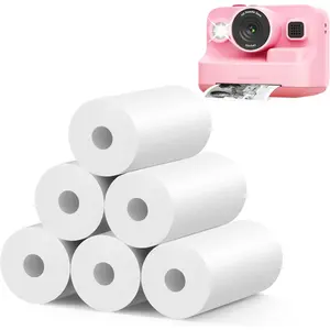 6 Rolls  Camera Refill Print Paper,  Print Camera Paper Refill for    Camera, Compatible with ESOXOFFORE/Dylanto/DUDUDRAGON/Cimizi  Camera, BPS/