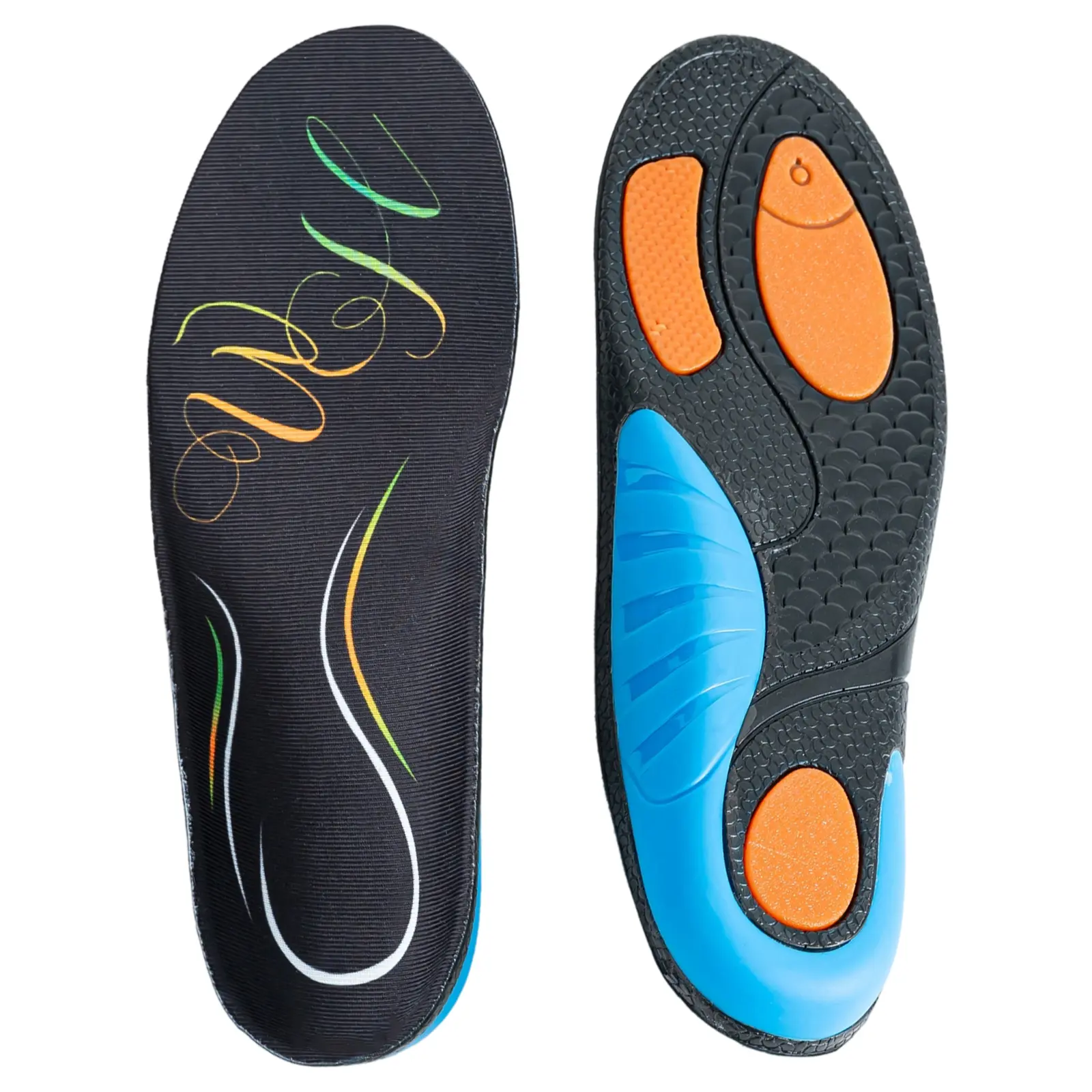 Sports Arch Support Insoles for Running - Orthotic Shoe Inserts with Gel Cushion U Heel Cup, Plantar Fasciitis Flat Feet Pain Relief, Breathable Shock Absorption Insoles for Gym Hiking Men Women Footwear Bedroom