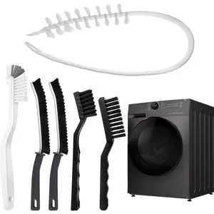 Washing Machine Cleaning Brush Kits,Front Load Washer Scrub Cleaner Tools Accessories-1 Pcs Drum Laundry Cleaner Brush and 5 count Crevice Cleaning Brush for Tight Spaces and Washer Rubber Seal
