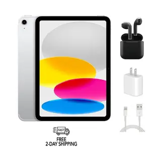 Refurbished Apple iPad 10th Gen (2022) (WiFi + Cellular Unlocked) A2757 Excellent Condition with Wireless Earbuds & 1 Year Warranty