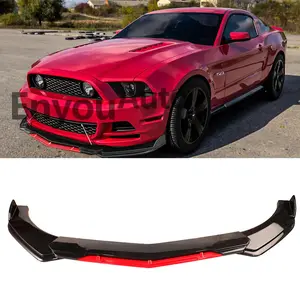 For Ford Mustang Front Bumper Lip Spoiler Splitter Diffuser Glossy Black Red