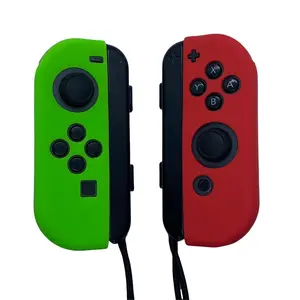 JenDore Lime Green and Red Silicone Protective Shell Controller Covers – Compatible with Nintendo Switch Joy-Con
