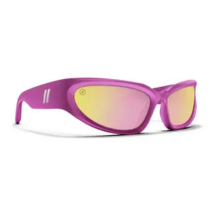 Pink Hype Women's Gloss Metallic Pink Polarized PureBlend™ Lenses UV Protection 100% Small Medium Fit Sunglasses