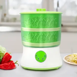 Bean Sprouts Machine, 20W 2 Layers Household Automatic Seed Sproute Growing kit with 3 Seasonal Modes Also for Beans Alfalfa Wheatgrass Seeds
