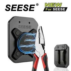 SEESE Magnetic Tool Holder - Versatile Belt Clip with Strong Magnet for Organizing Screws, Nails, Hammers, Wrenches, Pliers, Drill Bits & More,DIY Enthusiast,Lightweight,Home Improve,Homeowner