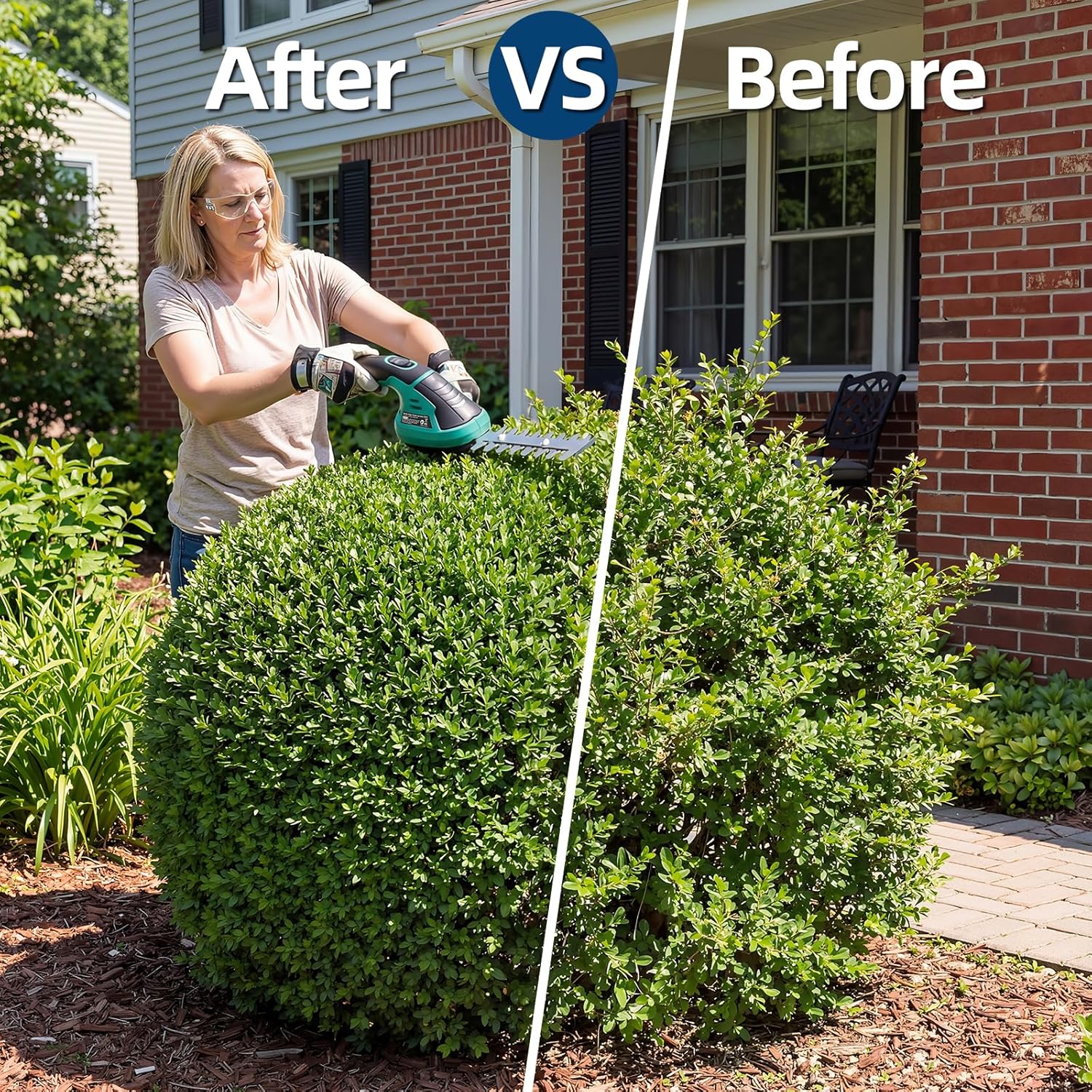 2 in 1 Grass Trimmer Hedge Shears Grass Cutter Rechargeable Lithium-Ion Battery and Type-C Cable Included CAordless Grass Shear & Shrubbery Trimmer Handheld 7.2V Electric