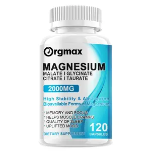Magnesium Capsules - 2000mg Complex Blend (Malate, Glycinate, Citrate, Taurate) for Sleep, Mood & Muscle Support - High Absorption - 120 Count