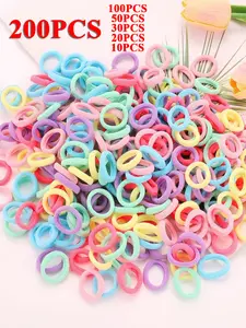 Colorful Hair Ties, 200pcs/100pcs/50pcs/30pcs/20pcs/10pcs, Gentle on Hair, Random Colors, Suitable for All Hairstyles