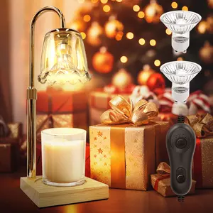The Ultimate Holiday Gift: Candle Warmer Lamp with Timer & Dimmable Brightness. Adjustable, Flameless & Safe to Elevate Your Christmas Home Decor.