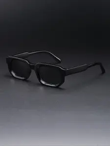 New Vintage Square Fashion Glasses for Men, Casual Small Frame Cool Eyeglasses, Perfect for Photography