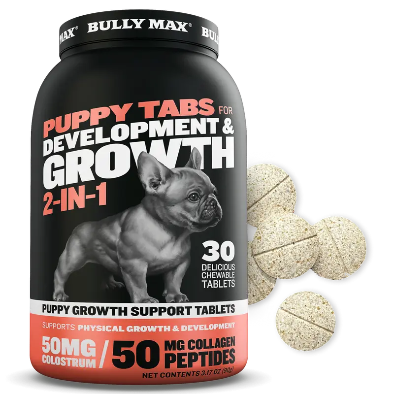 Bully Max Puppy Tabs - Development & Growth Support for Muscle Growth, Immunity, and Wellness - 9,000x Stronger Immune Boost Than Vitamin C