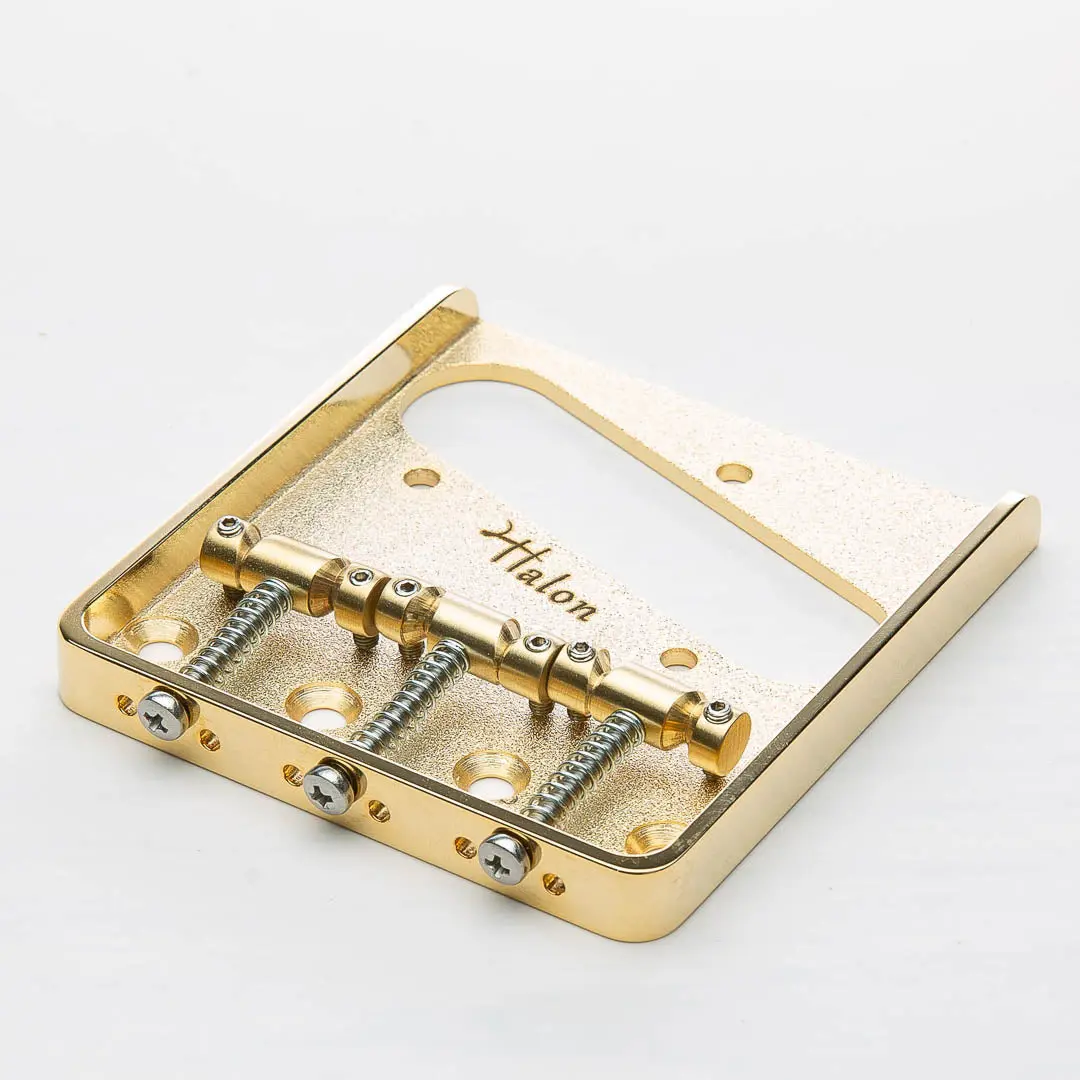 Halon Steel Telecaster Ashtray Bridge, Guitar Accessory with Brass Saddles - Ideal for Funk, Country, Rock, Fender Telecaster Enthusiasts