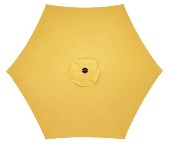 212 MAIN 9 ft. Polyester Market Umbrella - Auto-Tilt, Crank-Open, Collapsible, Fully Built, Yellow (Model UM90BKOBD33YLW) - Foldable Retractable Umbrella, Foldable Retractable Umbrellas