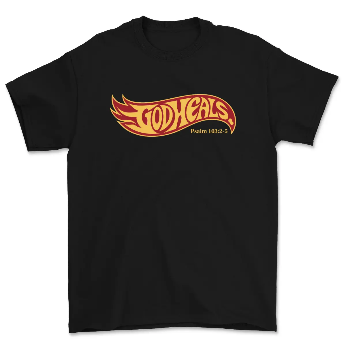 God Heals T-Shirt – Psalm 103:2-5 Faith Graphic Tee, Unisex Cotton Christian Shirt For Men For Women