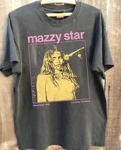 [Sale Up To 50%] Mazzy Star Shirt, Mazzy Star Graphic Charcoal Cotton T-Shirt Unisex S-5Xl