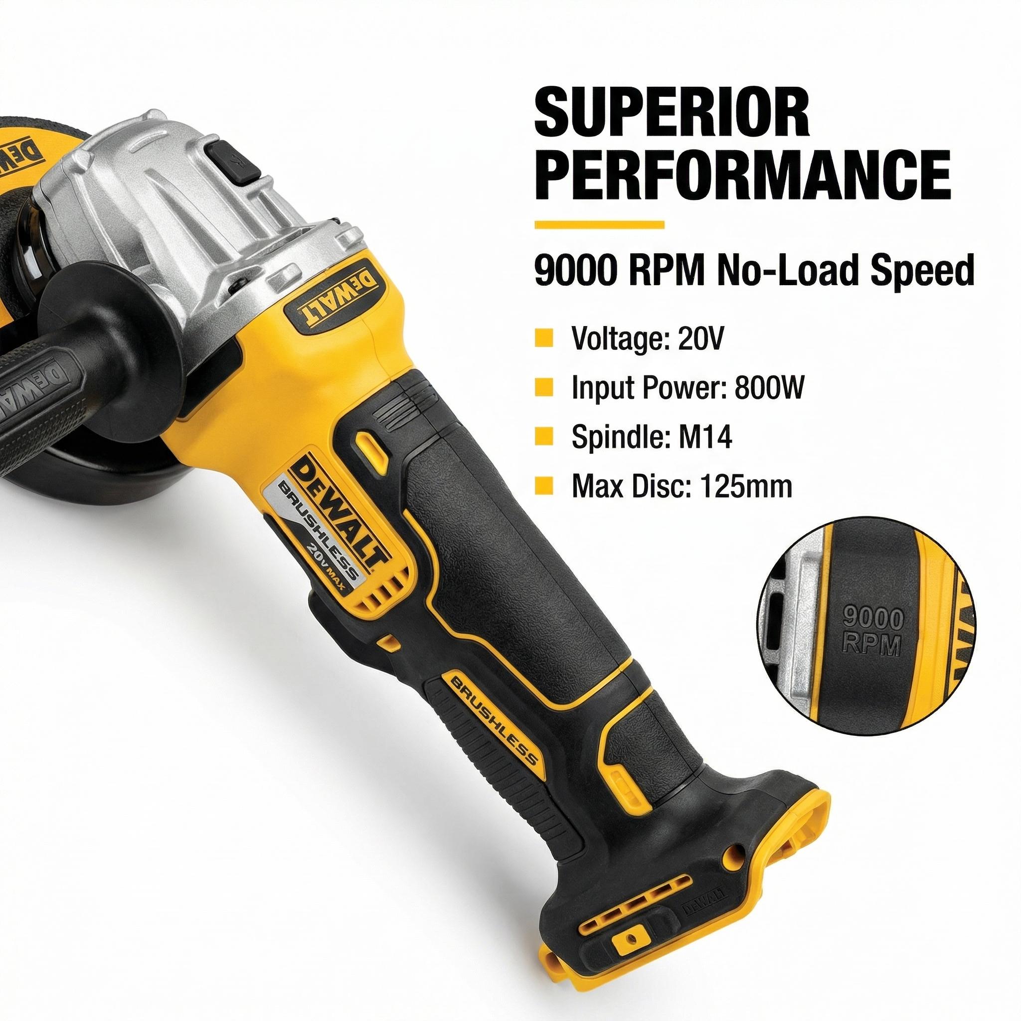 Dewalt DCG405-125 20V Angle Grinder With Battery Charger For Cutting Polishing Metal Electric Tool Makita Tools spanner wrench