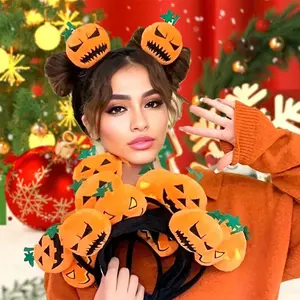 Festival Themed Hair Hoop, 4 Counts Cute Pumpkin Design Hair Hoop, Hair Accessories for Women & Girls, Cosplay Party Hair Accessories