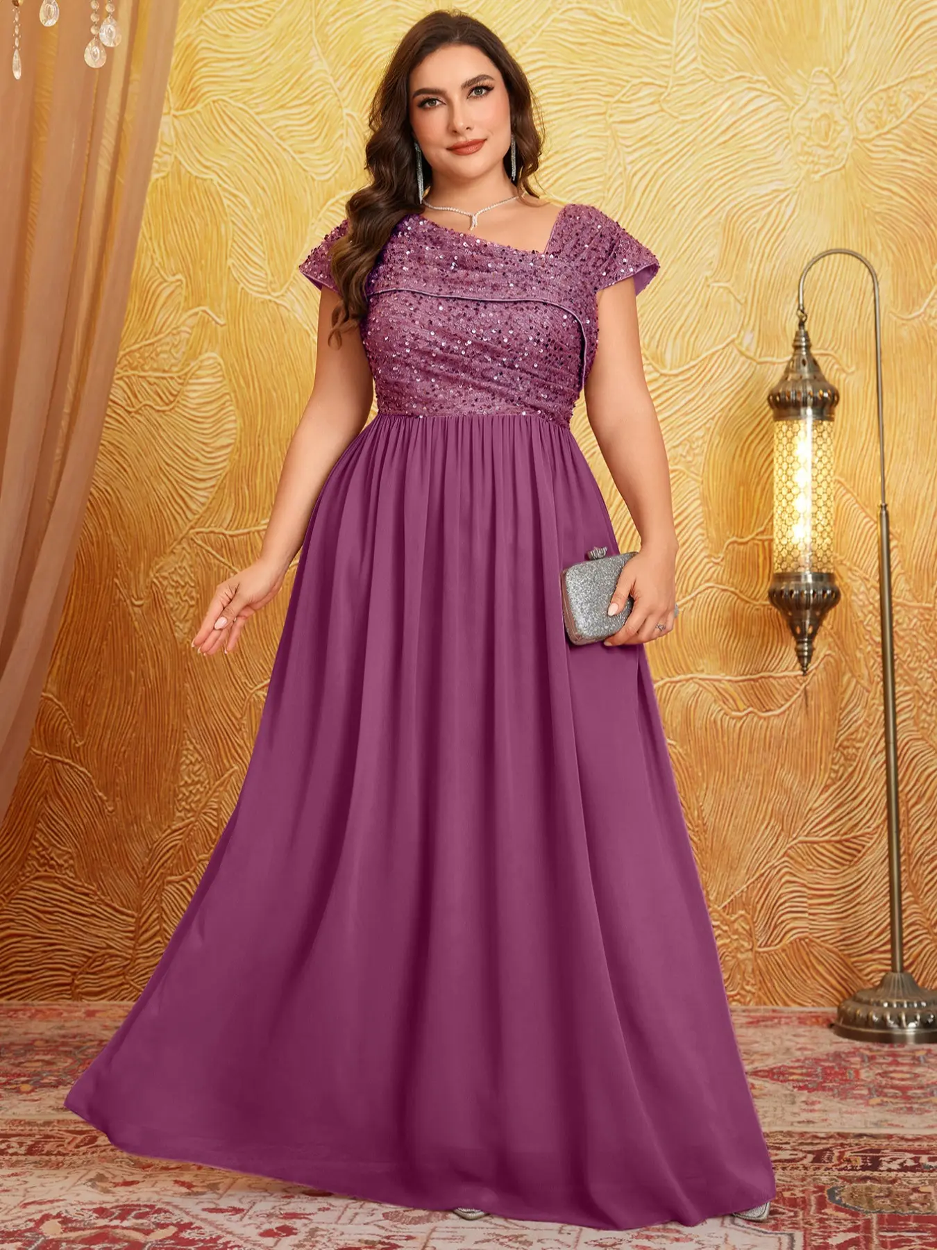 sachin and babi light blue dress Aqua Hologram Latin - Rhythm Dress | Sequin Chiffon main image 1