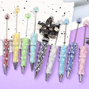 【P200】Rhinestone chain small love bead pen