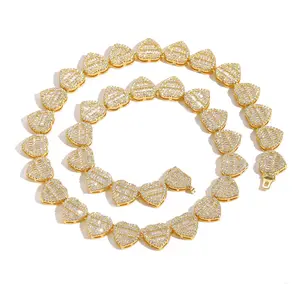 Loveden Sparkling T Square Heart Necklace For Women Men'Bracelets Charm Jewelry Accessories Set Suitable Any Vibe Unisex Couple Jewelry Gift