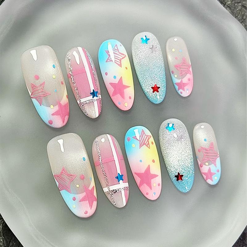 $2 nail art tool set, free shipping for orders over $40, featuring a variety of nail art styles