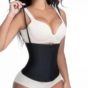 Removable Adjustable Straps Shapewear Waist Trainer | YKK Zipper Invisible Buttons Tummy Control Corset for Women