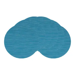 REGALWOVEN Round Placemats Set of 6 Placemats for Kitchen Dining Table Decor Washable Table Placemats Wipeable Table Mat 14*14in