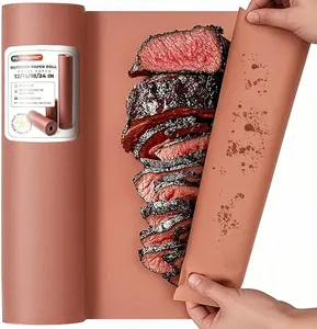 PH Premium Pink Butcher Paper Roll 18" x 2400" Unbleached Uncoated Unwaxed for Smoker BBQ Grilling Smoking Meat Bakeware Utensils