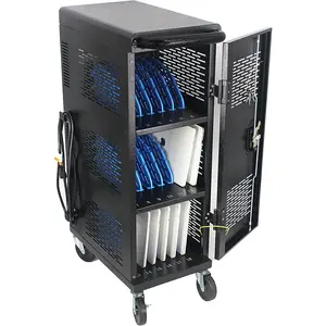 C18-H - Fully Assembled 18-Unit Charging Cart (Black)
